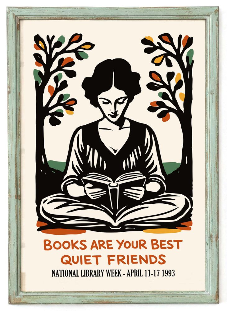 Quiet Reading Woman Poster