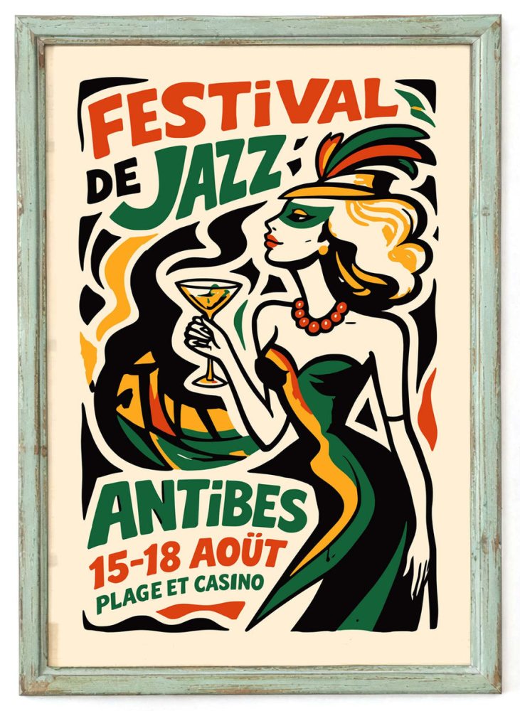 Antibes Jazz Festival Poster Print