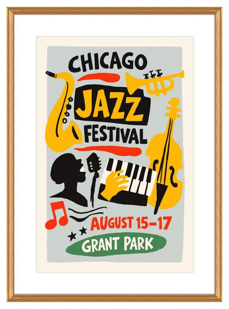 Chicago Jazz Festival Poster Print