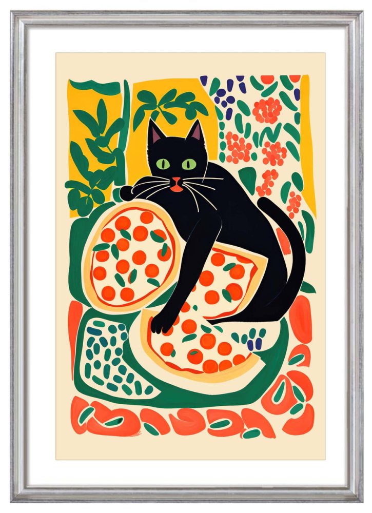Playful Pizza Cat Poster