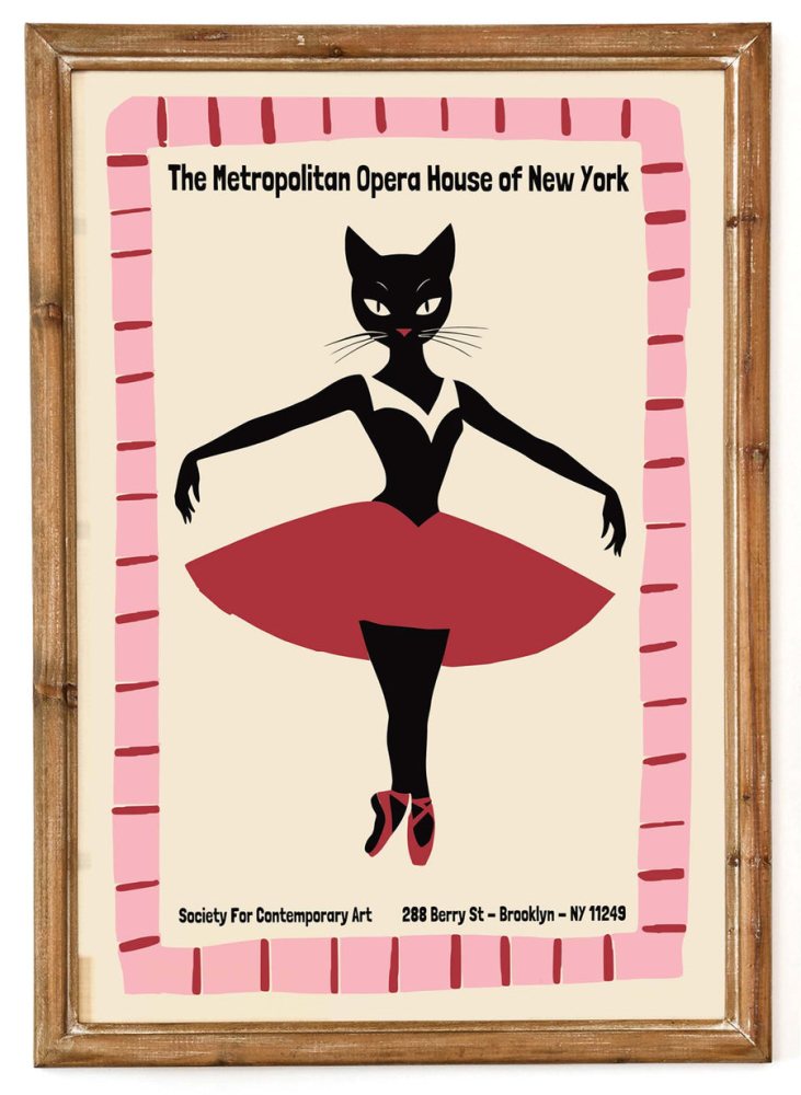Ballet Cat Poster Print