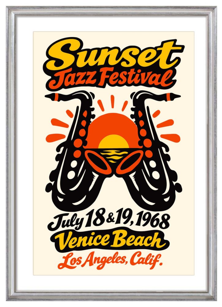 Sunset Jazz Festival Poster Print