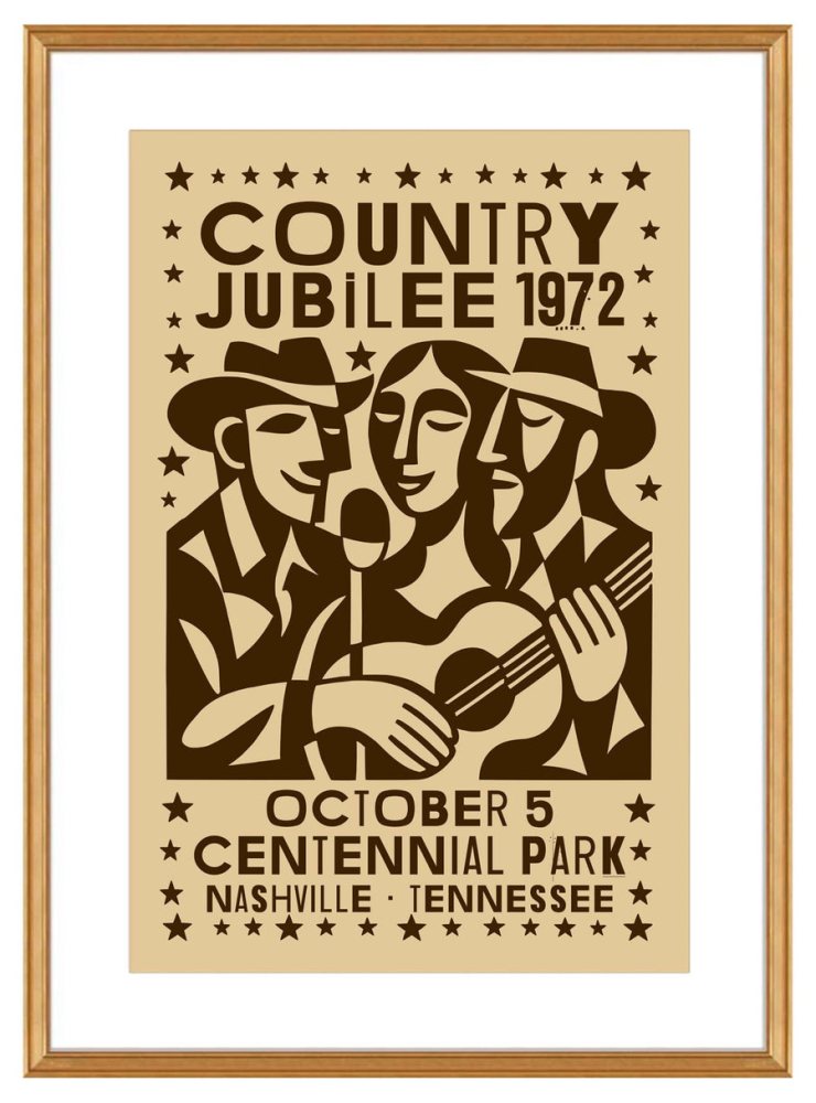 Country Jubilee 1972 Nashville Poster Print