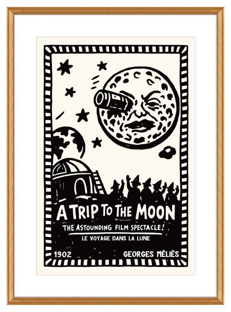Trip to the Moon Silent Film Poster