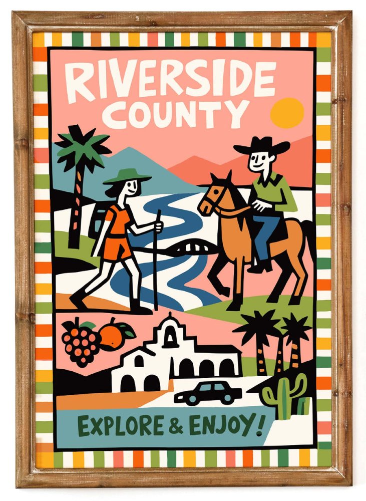 Riverside County Travel Poster Print
