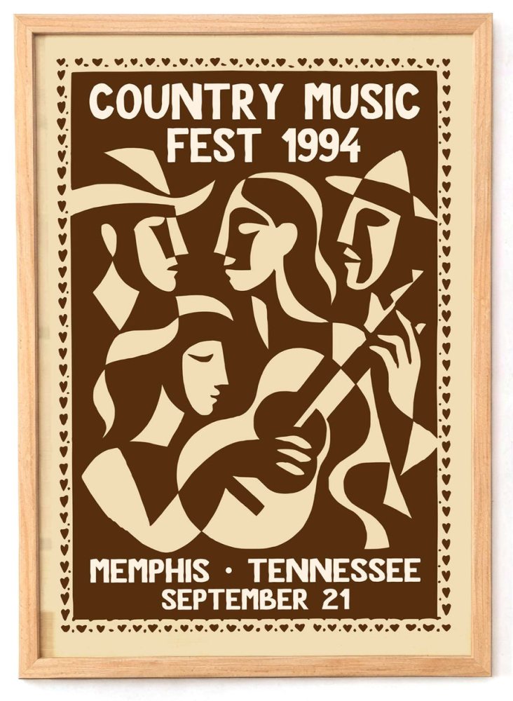 Country Music Fest Poster Print