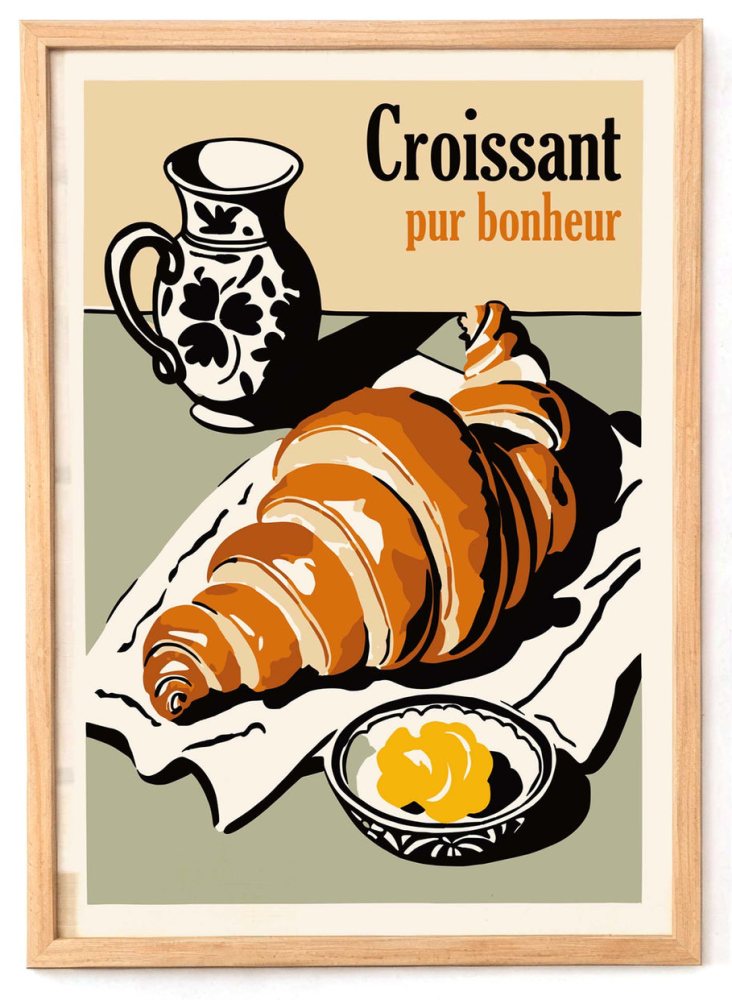 French Croissant Kitchen Print