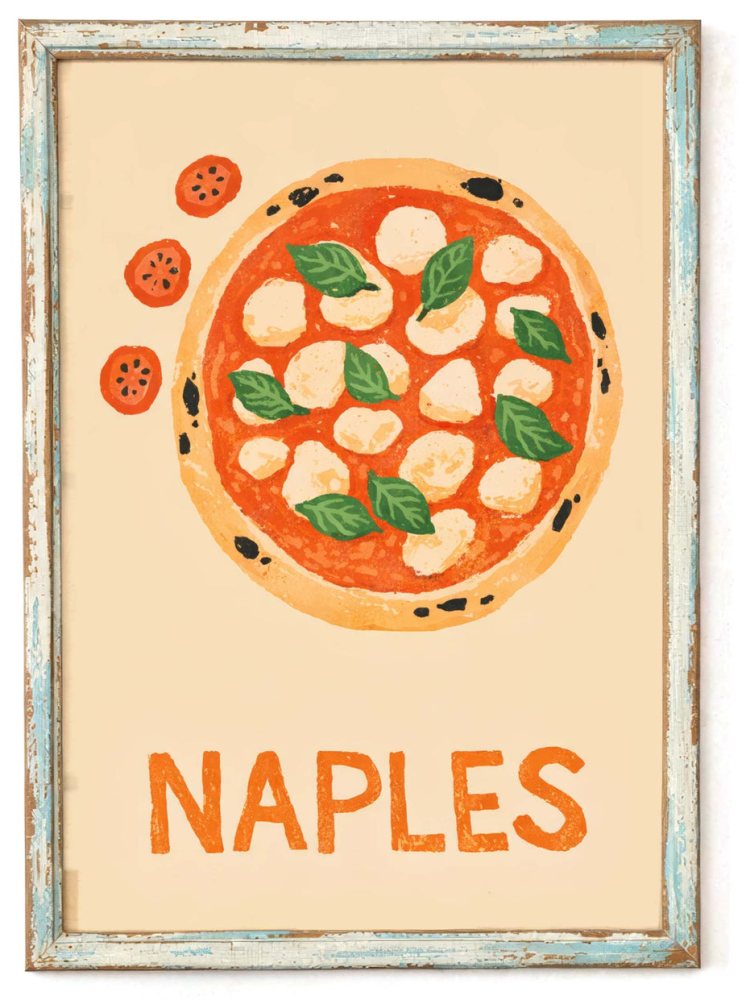 Naples Pizza Italian Print