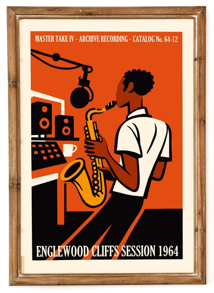 Saxophone Studio Session Print