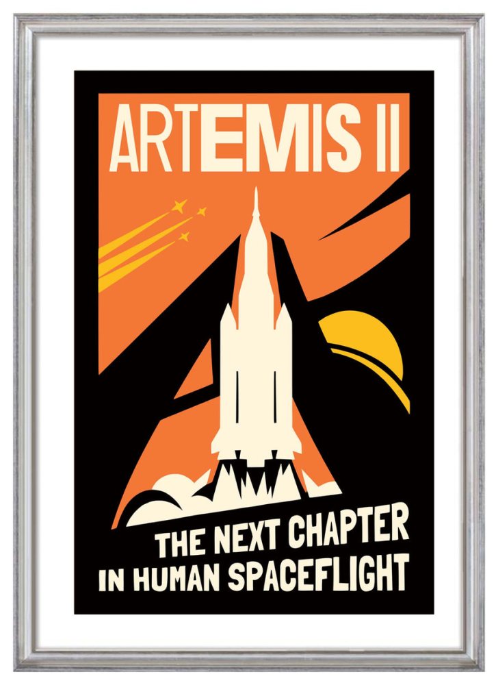 Artemis II Spaceflight Rocket Print