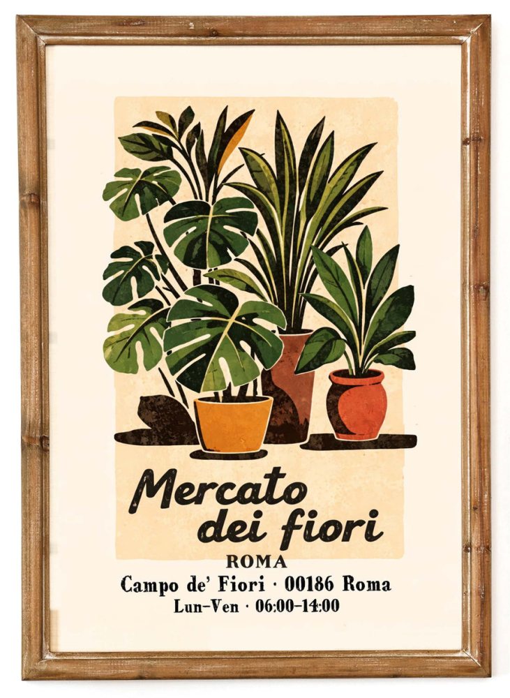 Mercato Dei Fiori Roma Print