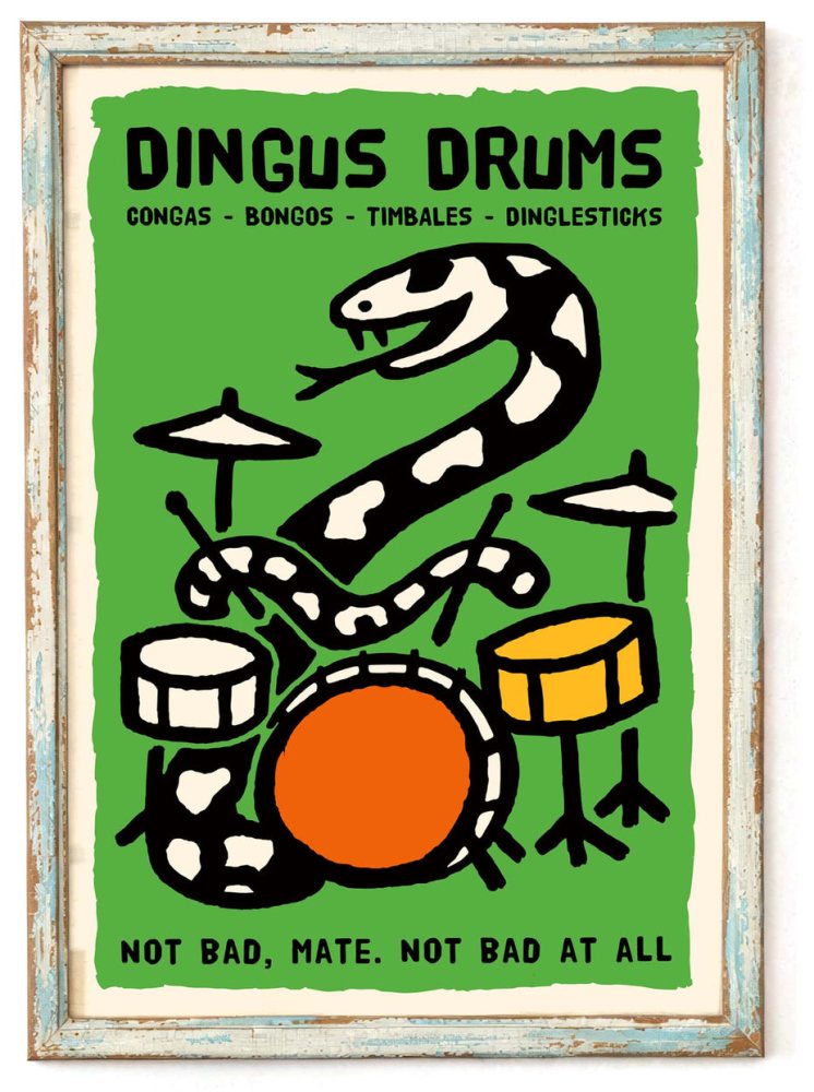 Dingus Drums Snake Print