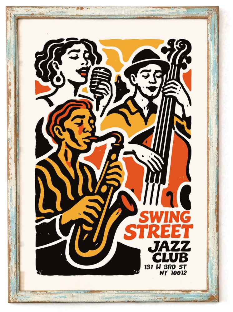 Swing Street Jazz Club Poster