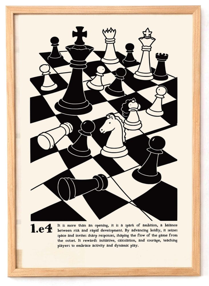 Chess Opening Strategy Board Print