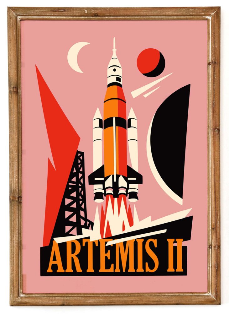 Artemis II Launch Poster Print
