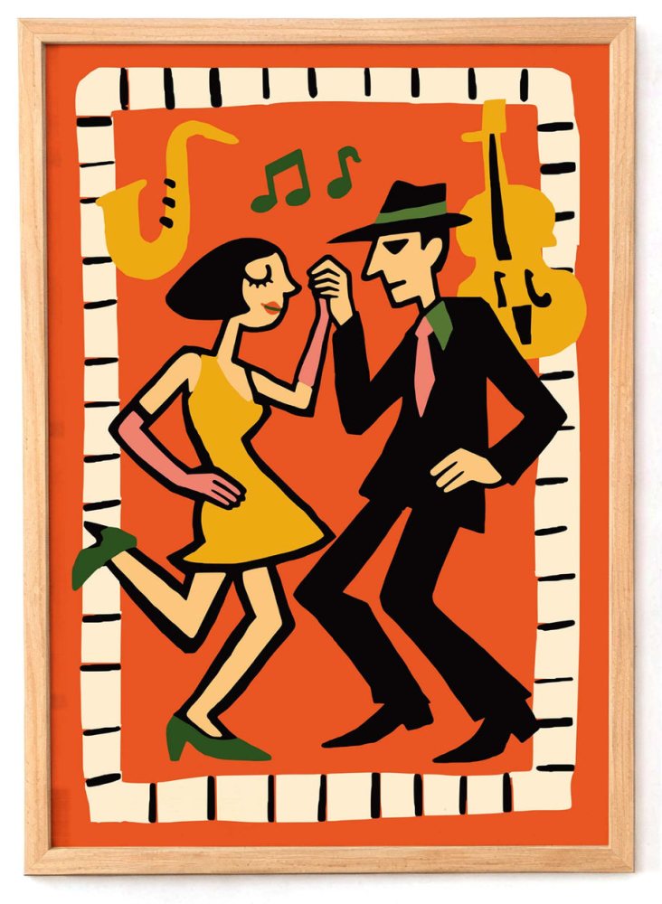 Jazz Dance Couple Poster Print