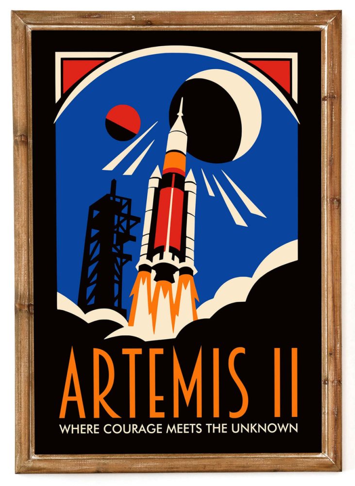 Artemis II Rocket Launch Poster