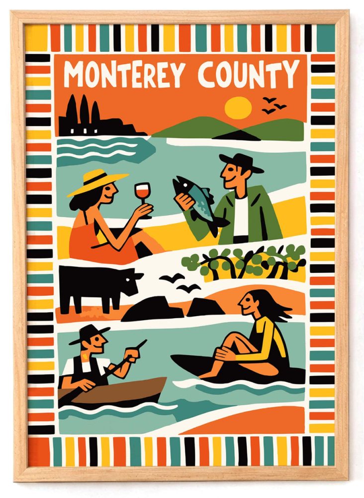 Monterey County California Travel Print