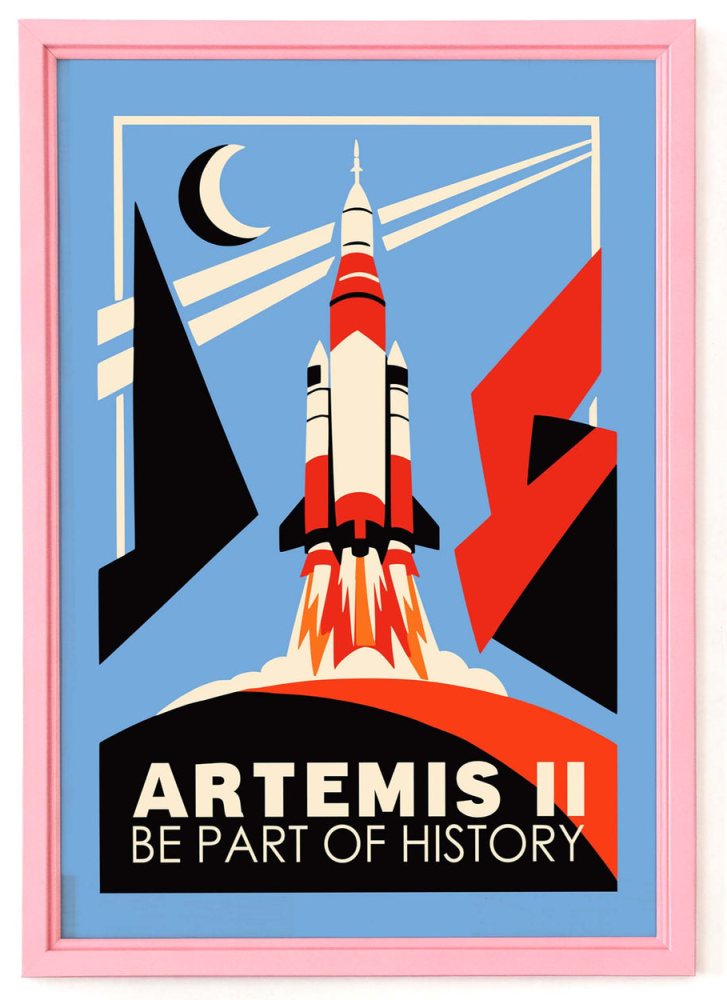 Artemis II NASA Rocket Launch Poster
