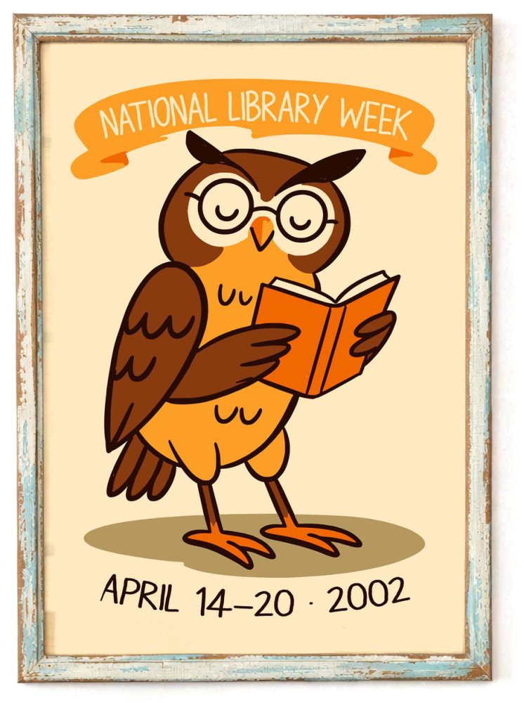 National Library Week Owl Poster