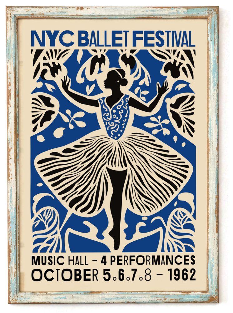 NYC Ballet Festival 1962 Poster Print