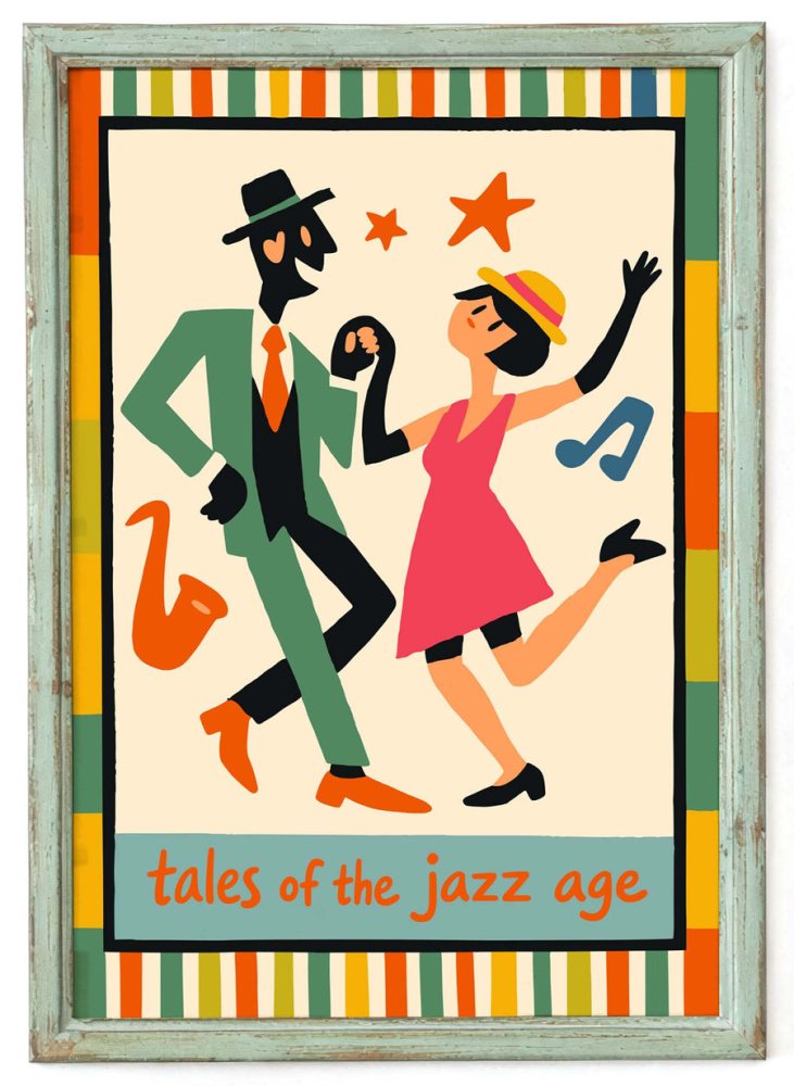 Jazz Age Dancing Couple Wall Art