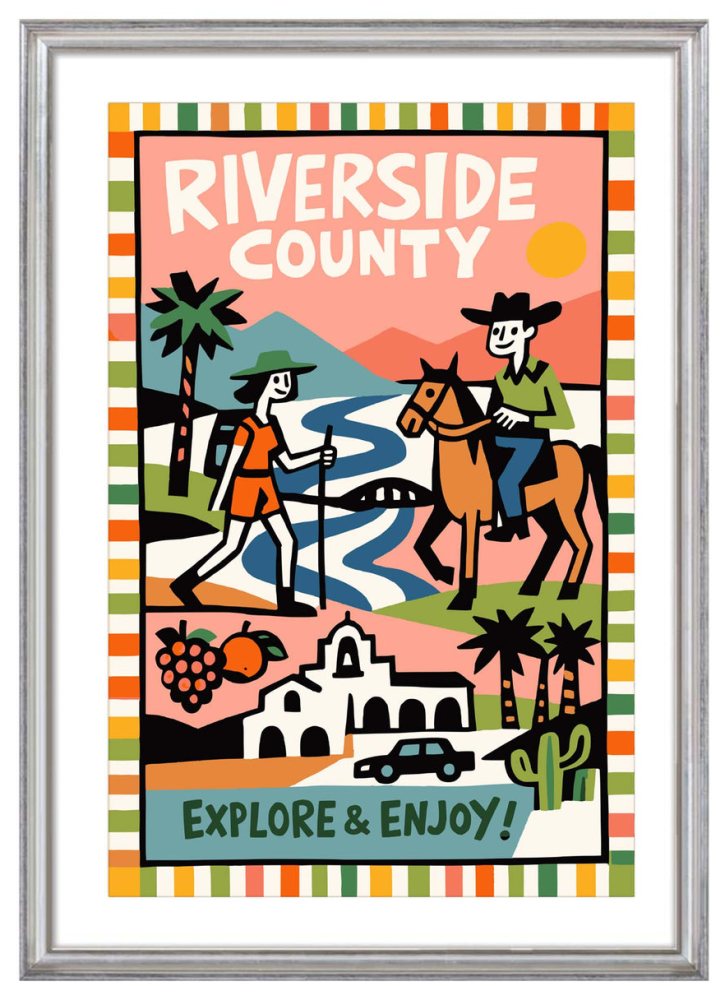Riverside County California Travel Poster
