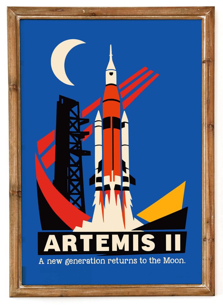 Artemis II NASA Moon Mission Launch Poster