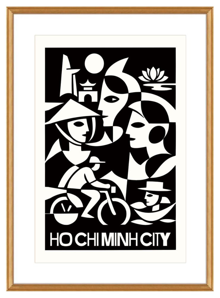 Ho Chi Minh City Travel Poster Vietnam Print