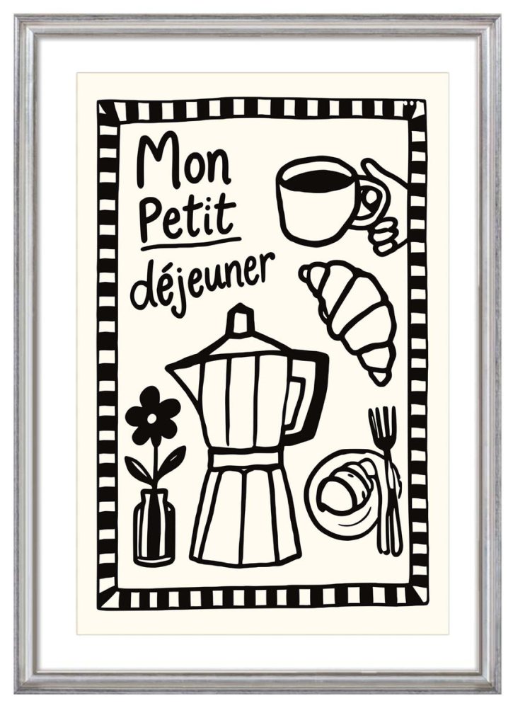 French Breakfast Coffee Poster Print