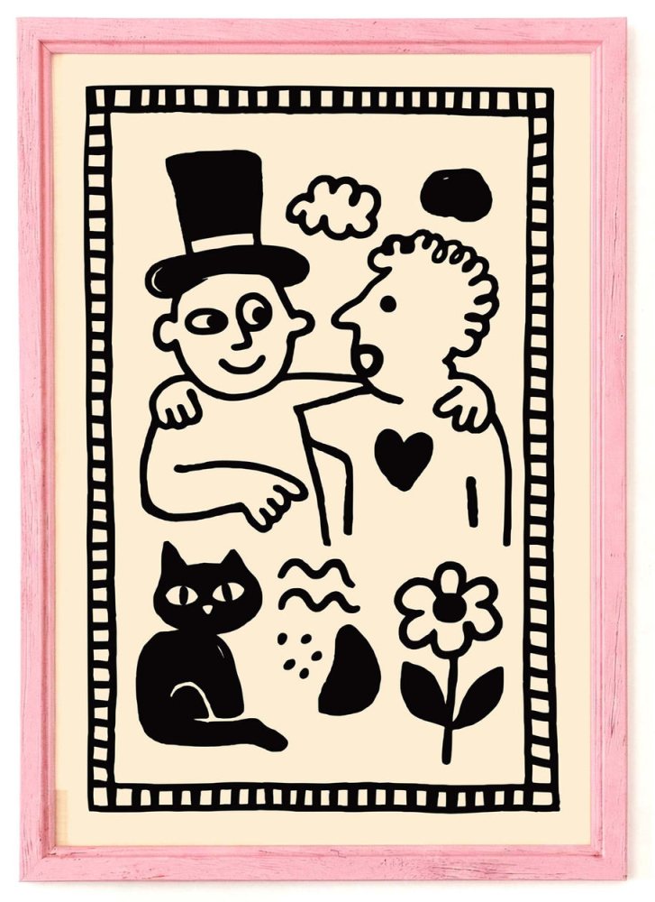 Friendship Vibes - Cat Poster Print