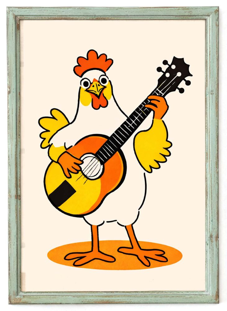 Chicken Cowboy Poster Print