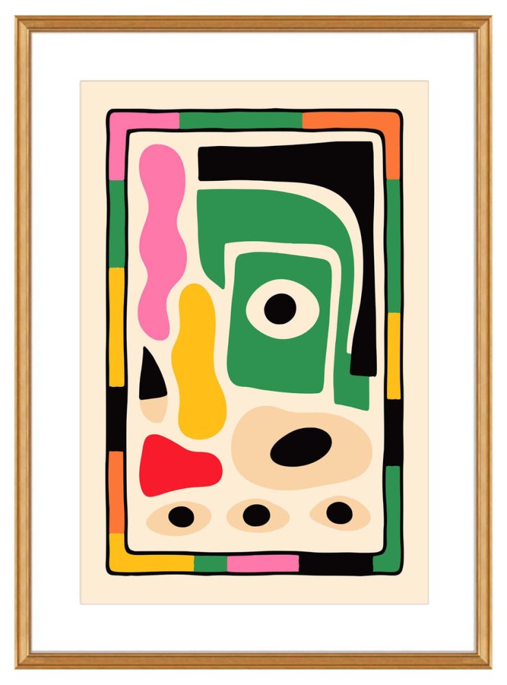 Colorful Abstract Shapes Poster Print