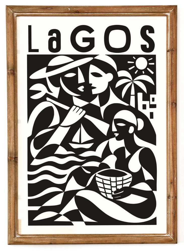 Lagos Travel Poster Wall Print