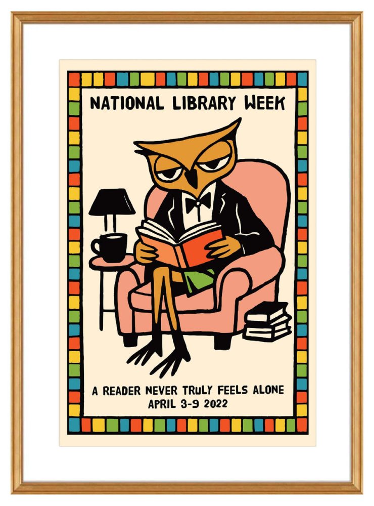 National Library Week Owl Poster