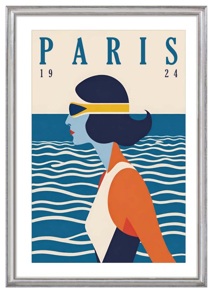 Paris Coastal Travel Poster Print