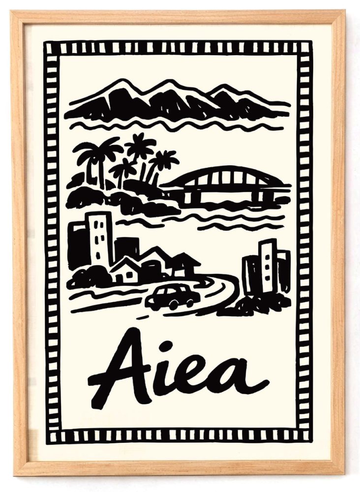 Aiea Hawaii Cityscape Poster Print