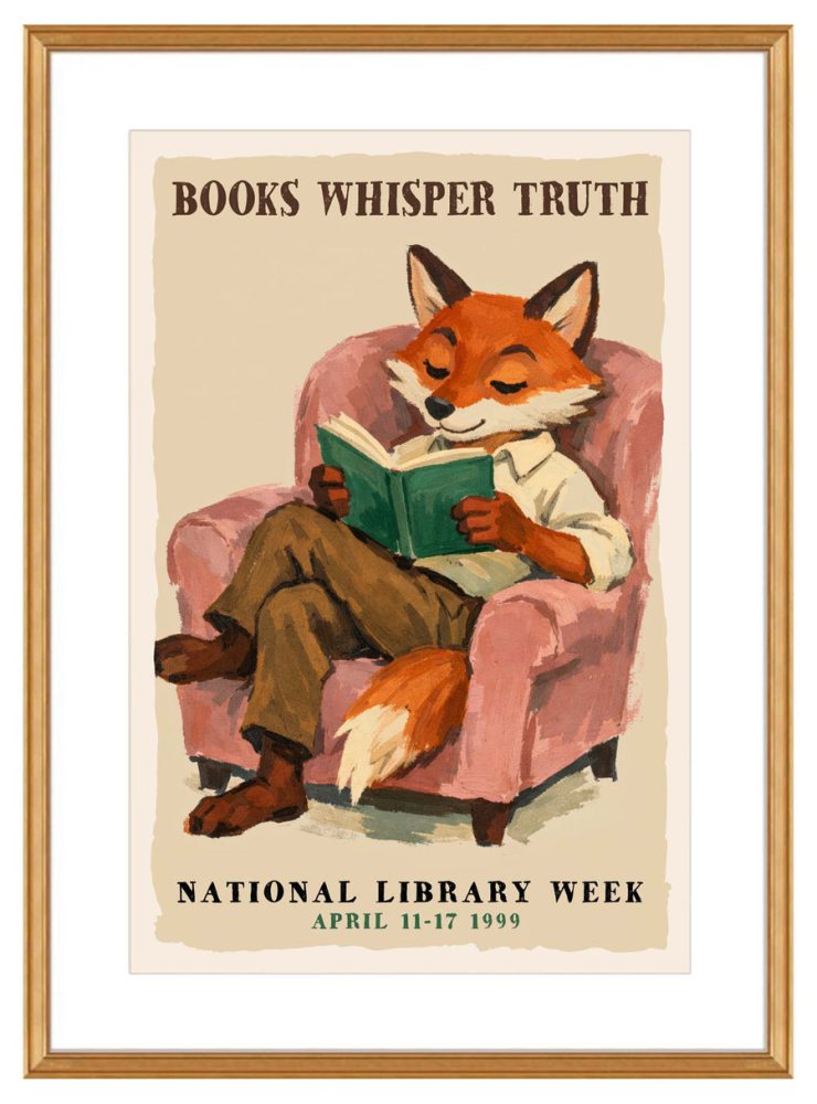 Books Whisper Truth Poster Print