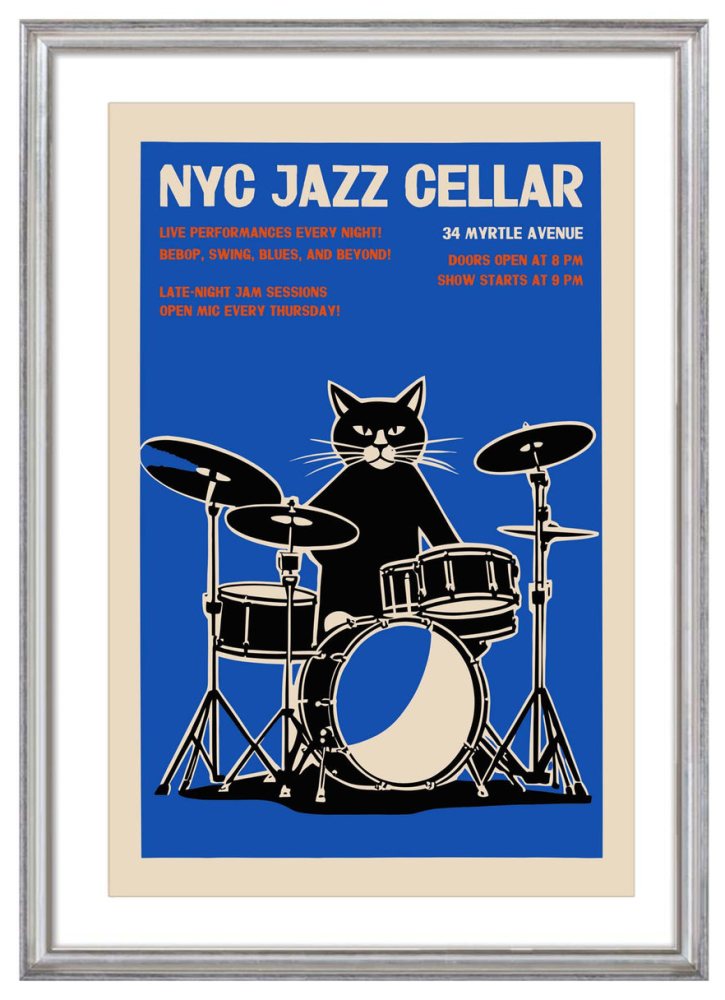 NYC Jazz Cellar Poster Print