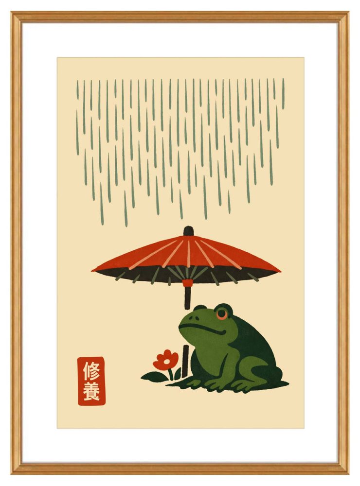 Frog Umbrella Wall Art