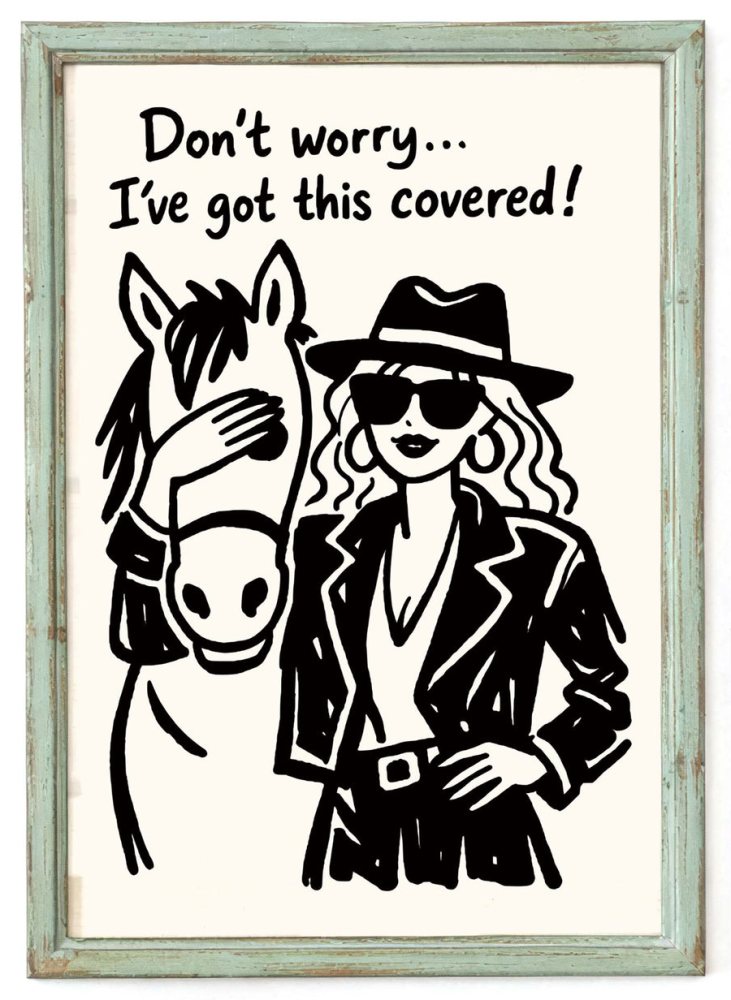 Horse Humor Cowgirl Wall Art