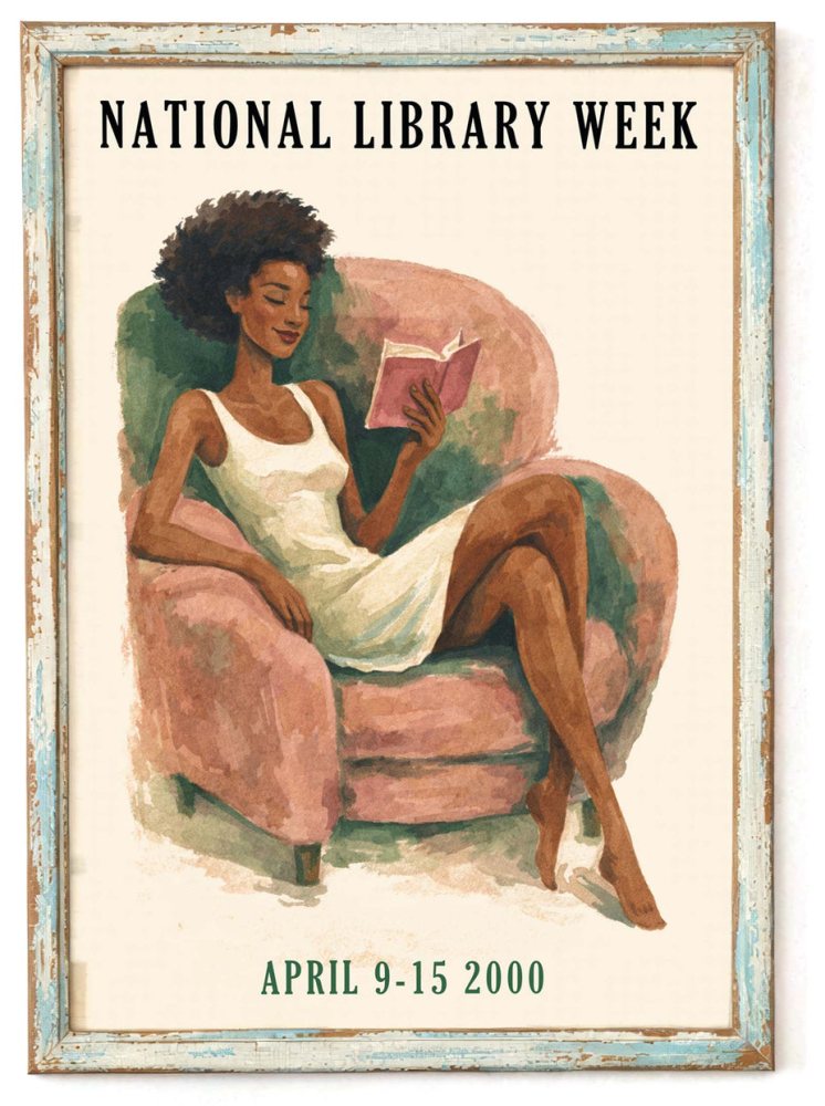 National Library Week Reading Poster Print
