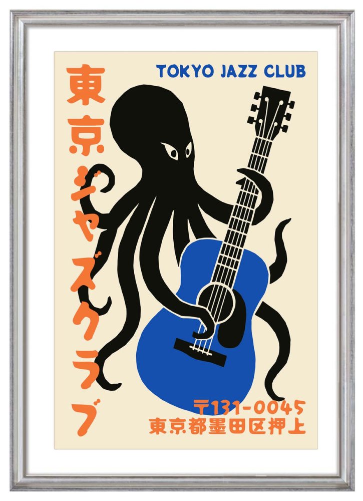 Tokyo Jazz Club Octopus Poster Print
