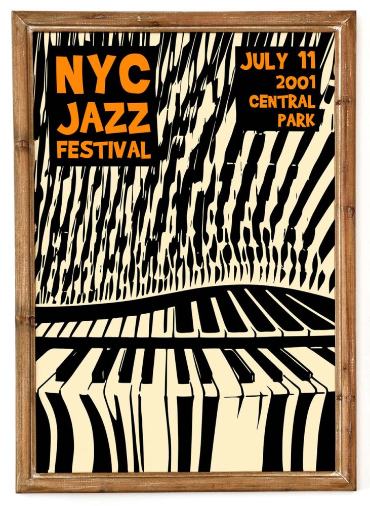 NYC Jazz Festival Piano Poster Print