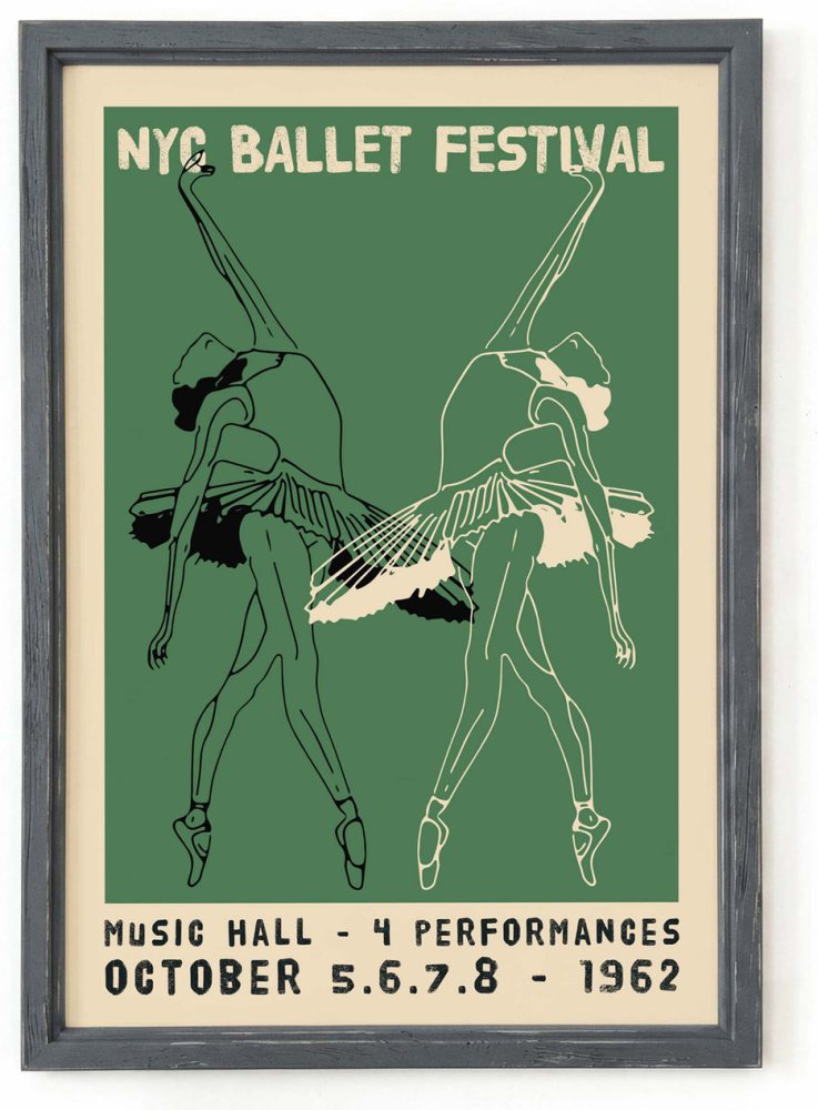 NYC Ballet Festival Dancers Poster Print