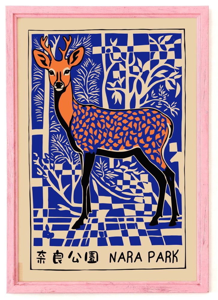 Nara Park Deer Travel Poster