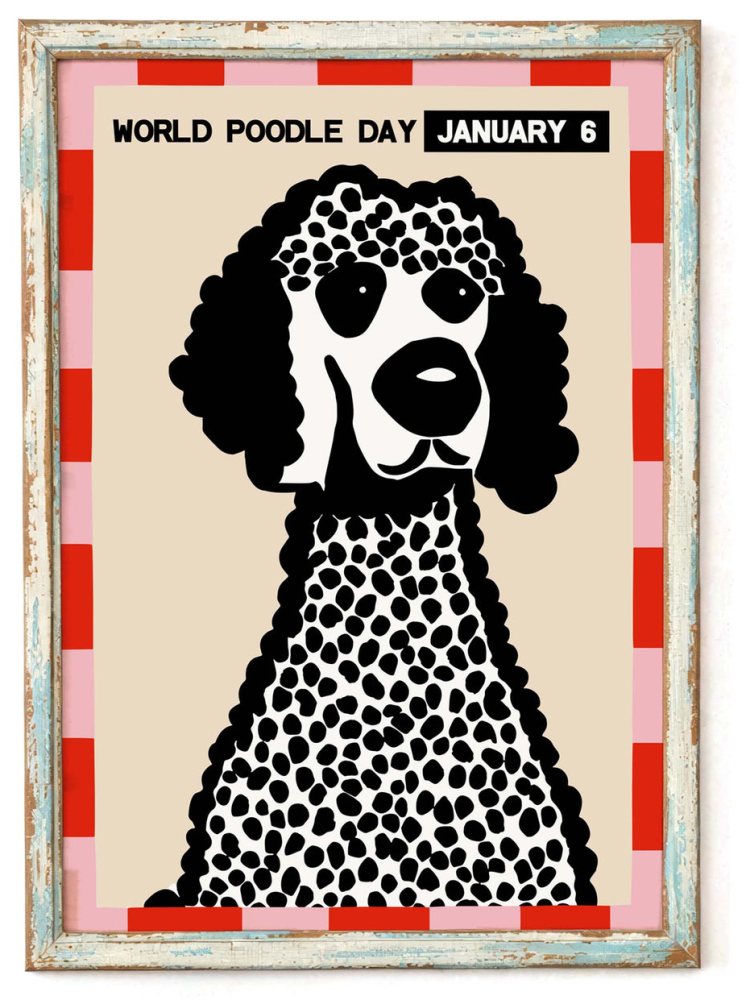 World Poodle Day Dog Poster Print