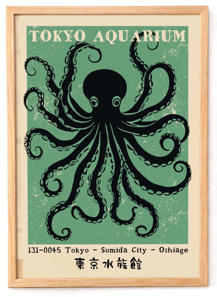 Tokyo Aquarium Octopus Poster Print