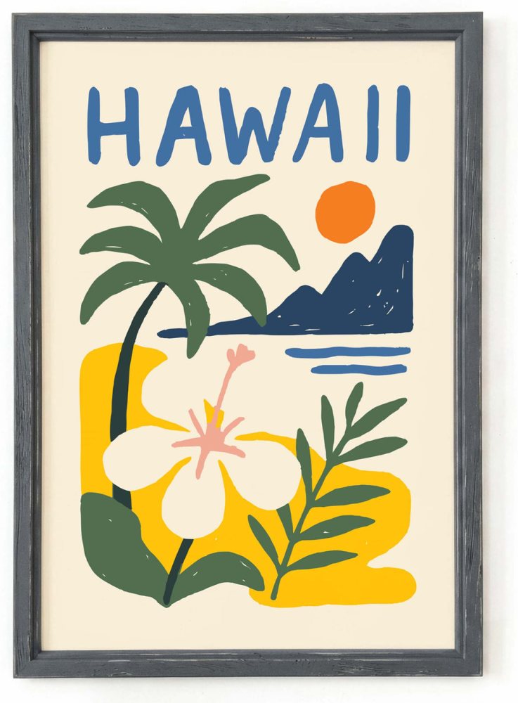 Hawaii Tropical Landscape Poster Print
