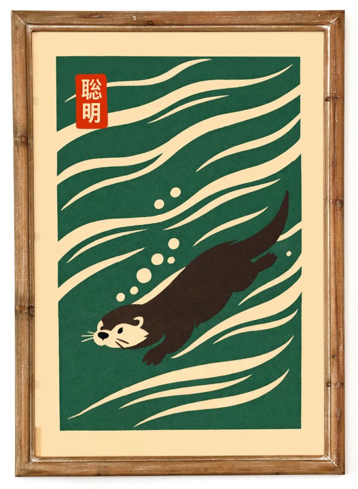 Japanese Otter Poster
